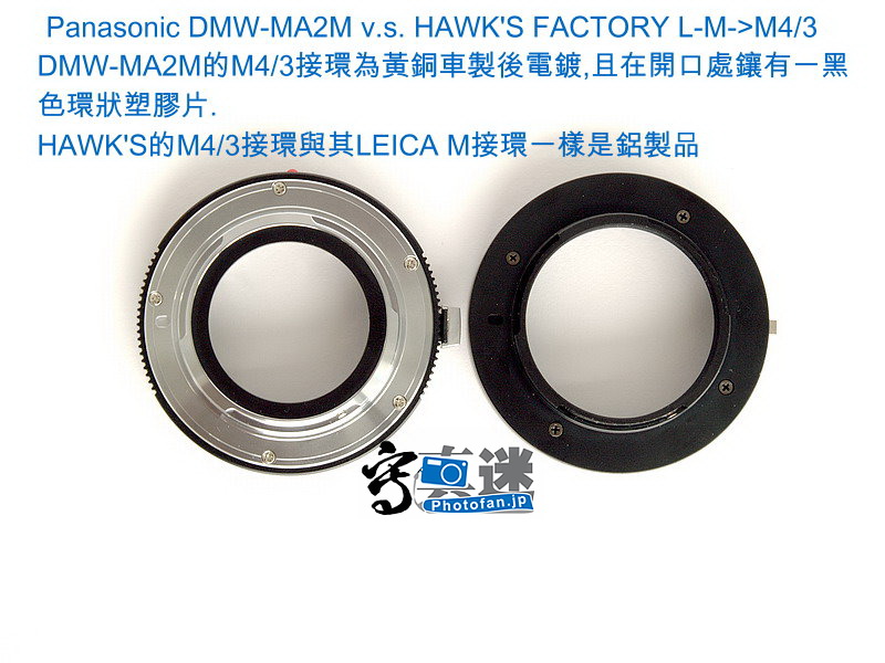 Panasonic DMW-MA2M v.s. HAWK'S FACTORY L-M->M4/35