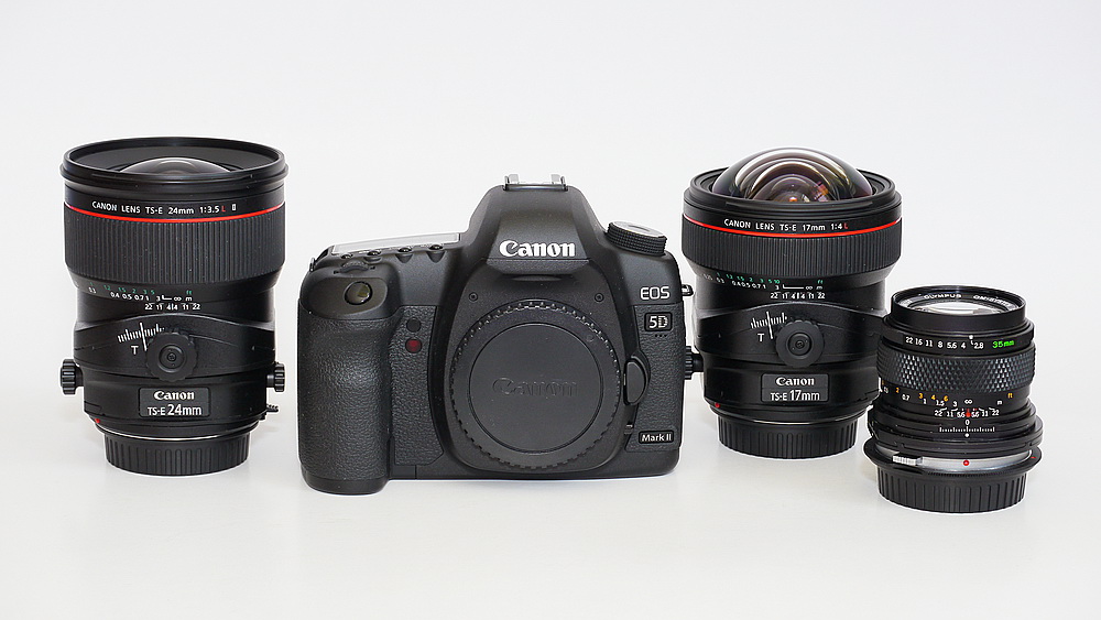 Canon 5D Mark II with shitt lenses