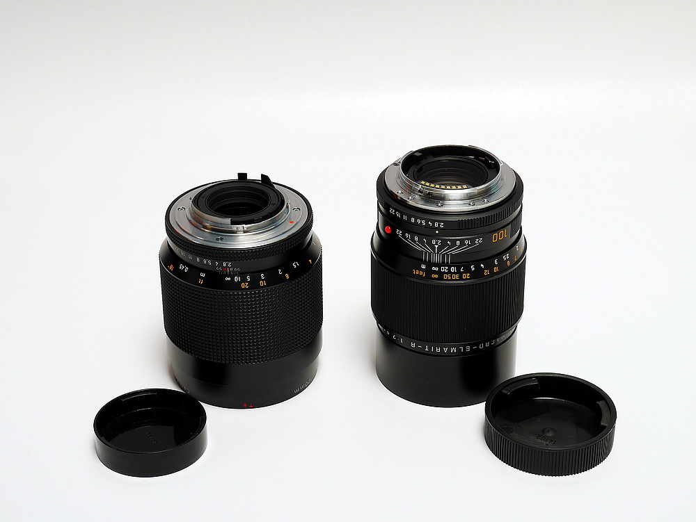CONTAX 100mm 1:2.8 Makro-Planar versus Leica 100mm 1:2.8 A-M-E