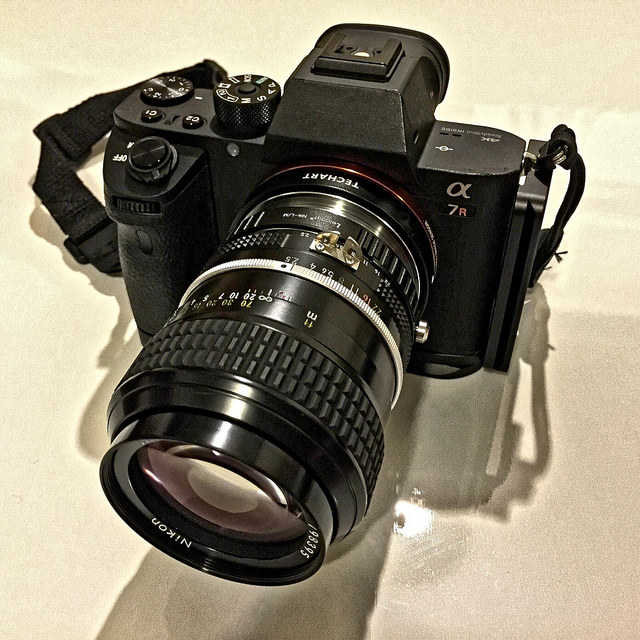 Sony A7RII + Nikon 105mm F2.5 AI + F to M mount + Techart LM-EA7