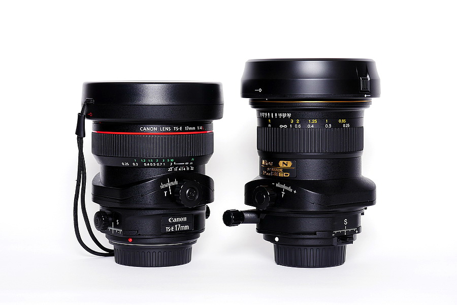 Nikon PC NIKKOR 19mm F4E ED versus Canon TS-E 17mm F4L