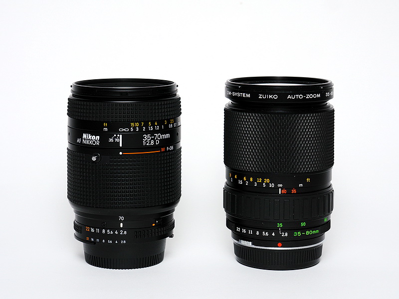 Nikon AF NIKKOR 35-70mm F2.8D versus OM ZUIKO 35-80mm F2.8 ED