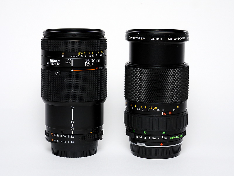 Nikon AF NIKKOR 35-70mm F2.8D versus OM ZUIKO 35-80mm F2.8 ED